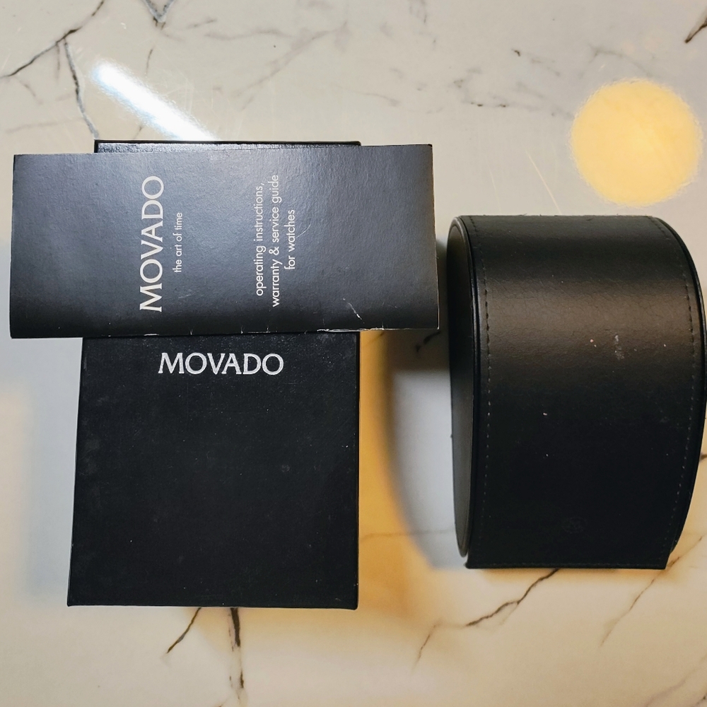 Movado Black and Silver Men's Watch - Picture 6 of 6